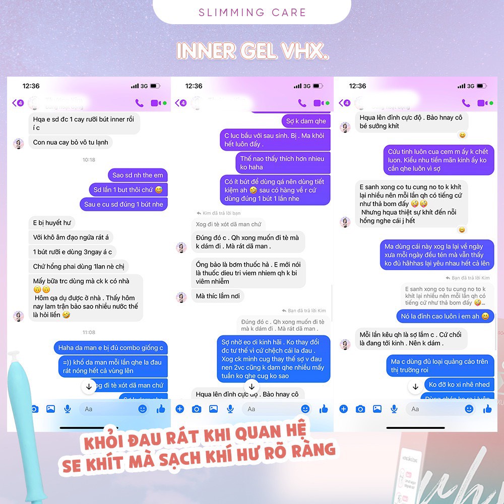 Vĩnh Hồng Xuân bút yêu chăm sóc phụ khoa inner gel Slimming Care