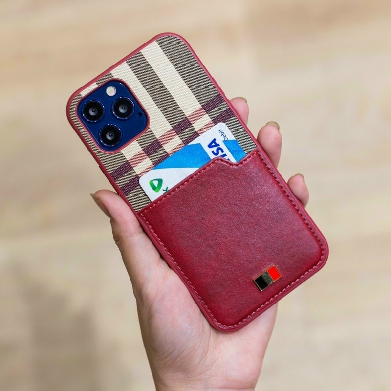 Ốp lưng Da Mentor có ngăn nhét thẻ cho iPhone 15 Pro Max, 14, 14 Plus, 13 pro max,12 , 11 , XS max,7plus 8 Chính hãng