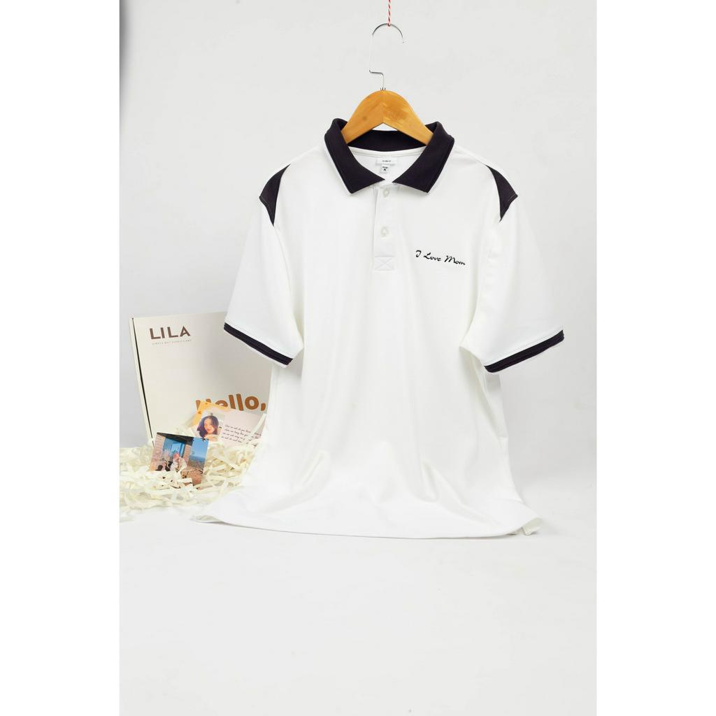 Áo POLO nam phối THÊU TÊN màu mới basic đẹp COTTON giữ form bền bỉ, chống nhăn, thời trang nam cao cấp - LILA