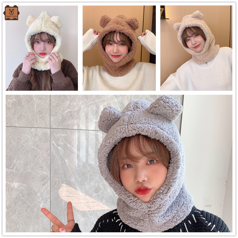 Mũ cotton hình gấu bông dễ thương phong cách Hàn Quốc cho nữ