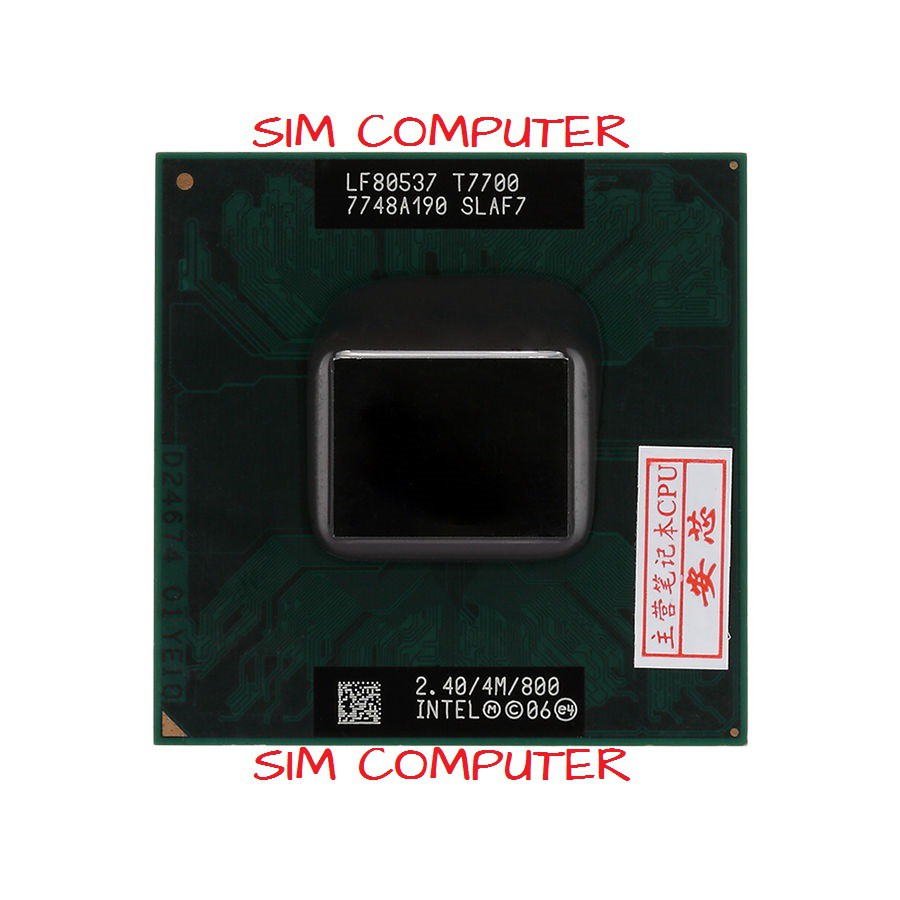 Intel Core 2 Duo T7700 Slaf7 Sla43 2.40 Ghz 4mb 800mhz
