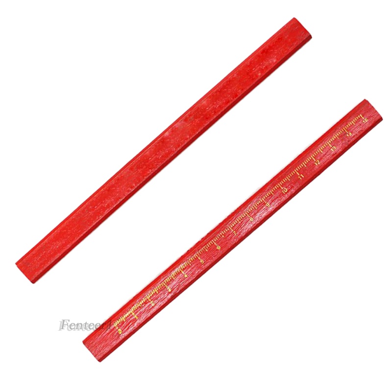 [Fenteer1] Bộ 10 Bút Chì Gỗ Carpenter Với Thước Đo Và Đánh Dấu Khô Tường Gỗ