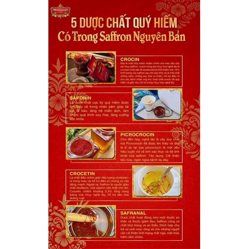 Saffaron nhuỵ hoa nghệ tây nguyên bản cao cấp nhất chính hãng