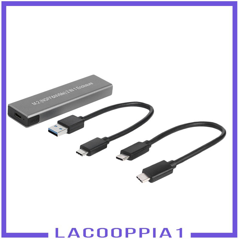 [LACOOPPIA1] Aluminum M.2 NVME to USB 3.1 Enclosure Adapter for 2230 2242 2280 NVMe SSD