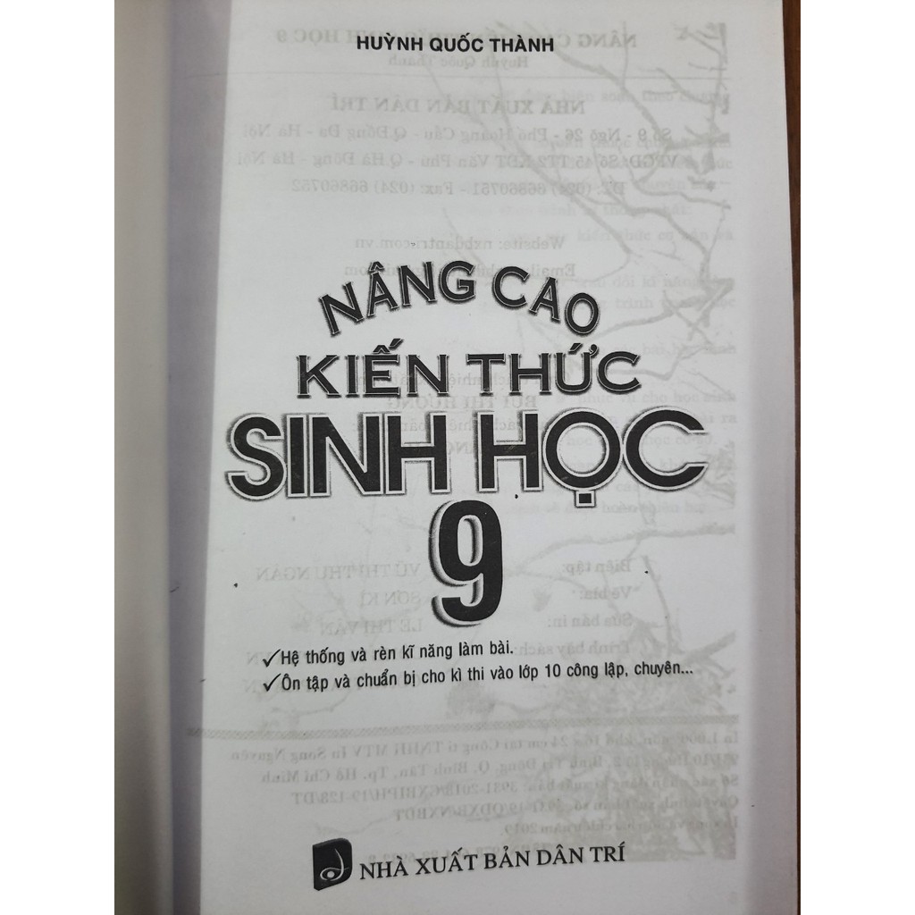 Sách - Nâng cao kiến thức Sinh Học 9