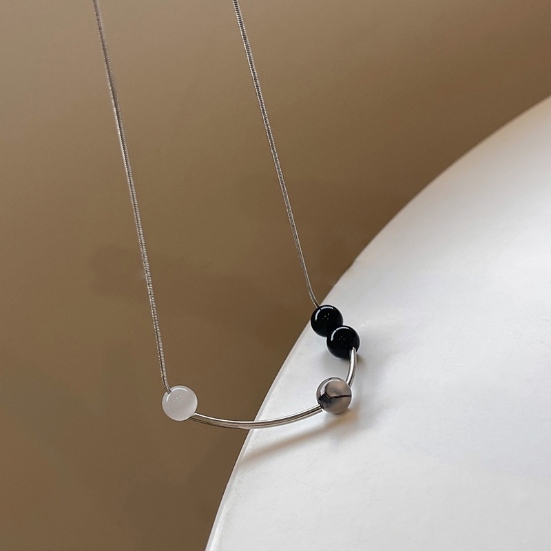 Vòng cổ Mặt Đá Tự Nhiên Đơn Giản Phong Cách Hàn Quốc Cho Nữ