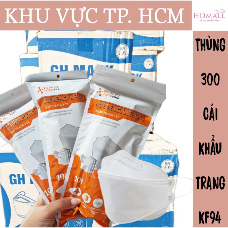 Thùng 300 Khẩu Trang Y Tế 4 Lớp GH KF94  Kháng Khuẩn Và Chống Bụi Mịn Cao Cấp