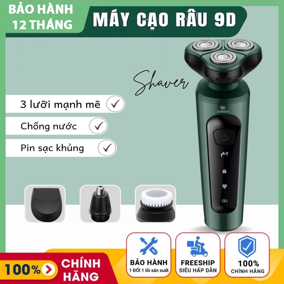 [MẪU MỚI] Máy Cạo Râu 9D Shaver 4in1 Kanabis Tặng Kèm 6 Phụ Kiện Cao Cấp - Máy Cạo Râu Chính Hãng Bảo Hành Lỗi 1 Đổi 1