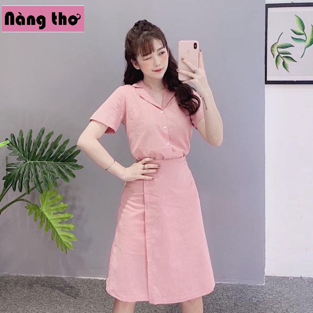 Đầm váy công sở, chân váy đắp tà nhiều màu  - Nàng Thơ's Shop