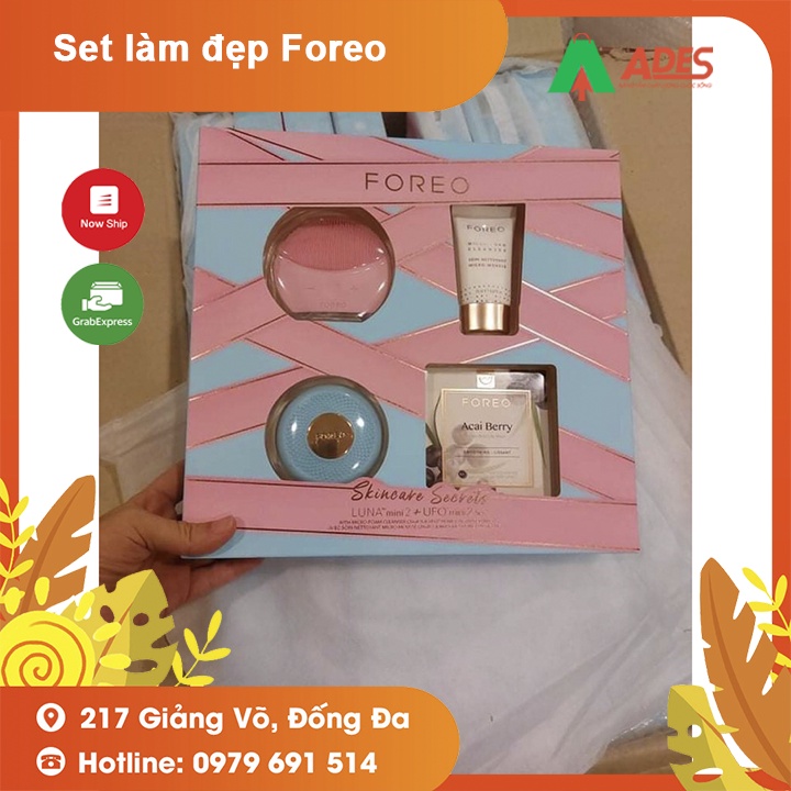 Set làm đẹp Foreo bao gồm UFO Mini 2 + Luna Mini 2 + Mask Acai Berry + Sữa rửa mặt 20ml  - Hàng chính hãng