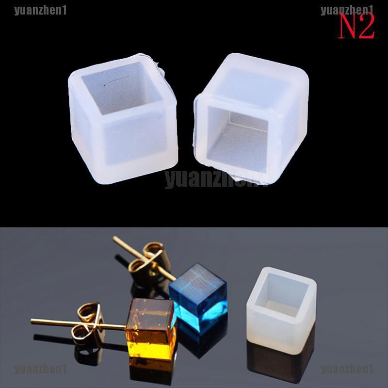2 Khuôn Silicone Trong Suốt Làm Bông Tai DIY