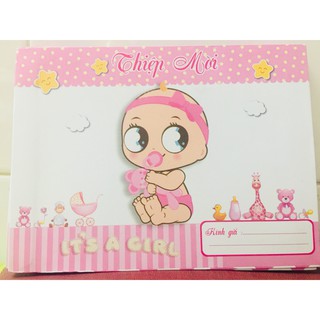 10 Thiệp mời sinh nhật HÌNH BÉ TRAI - BÉ GÁI đáng iu !!😘