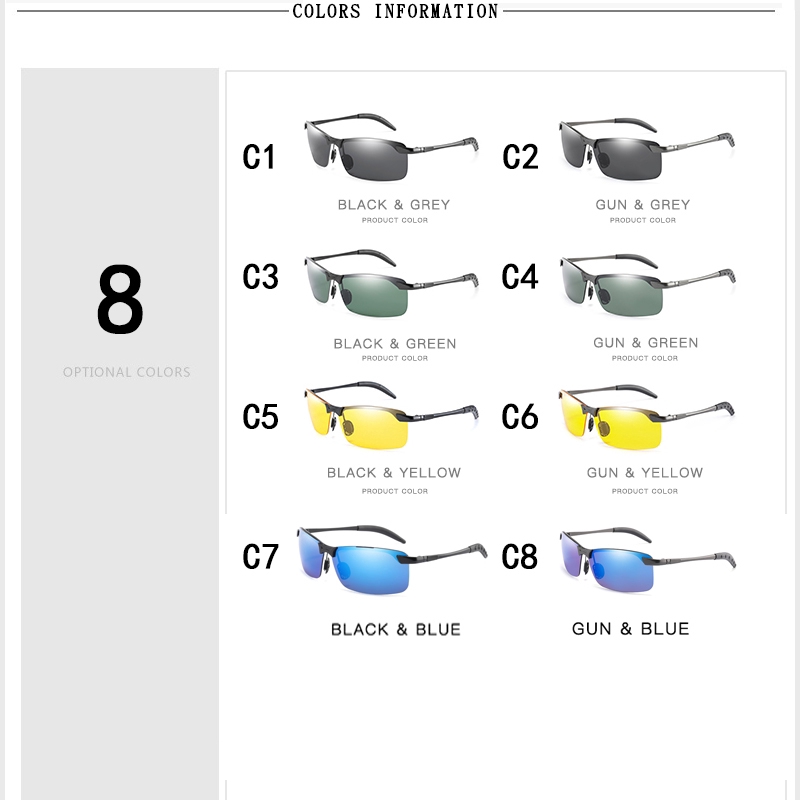 Kính mát phân cực phong cách cổ điển thời trang cho nam