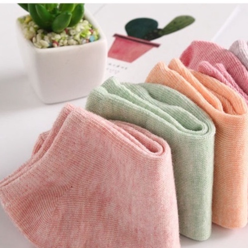 Tất Cổ Ngắn, Vớ Cổ Ngắn Basic Nam Nữ Trơn Nhiều Màu Vải Cotton Co Giãn, Thoáng Khí Chống Hôi Chân - Iclassy_shoes