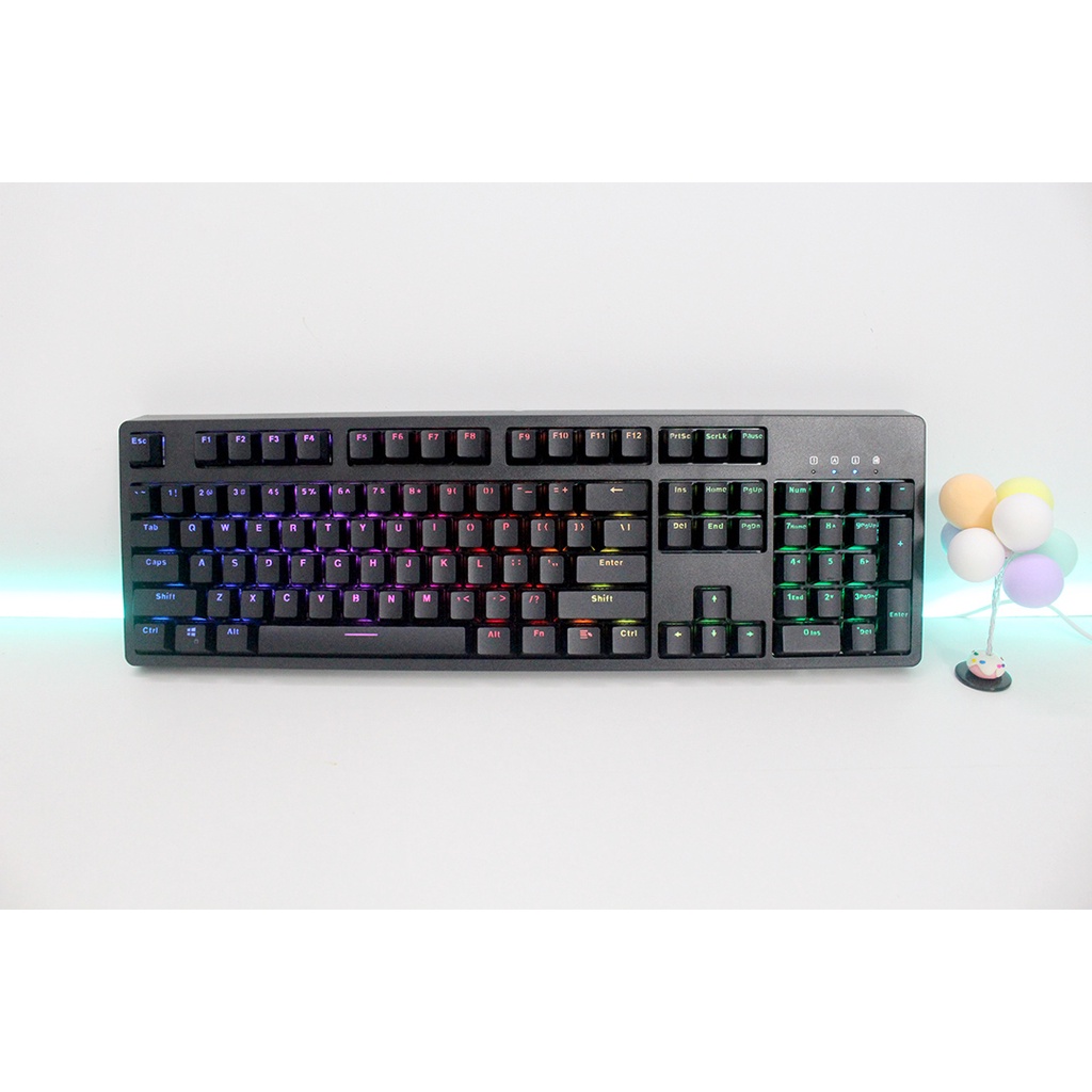 Bàn phím cơ chơi game có dây E-Dra EK3104V2 RGB - Bản 2022 - Led RGB- EDra switch - Cáp Type-C