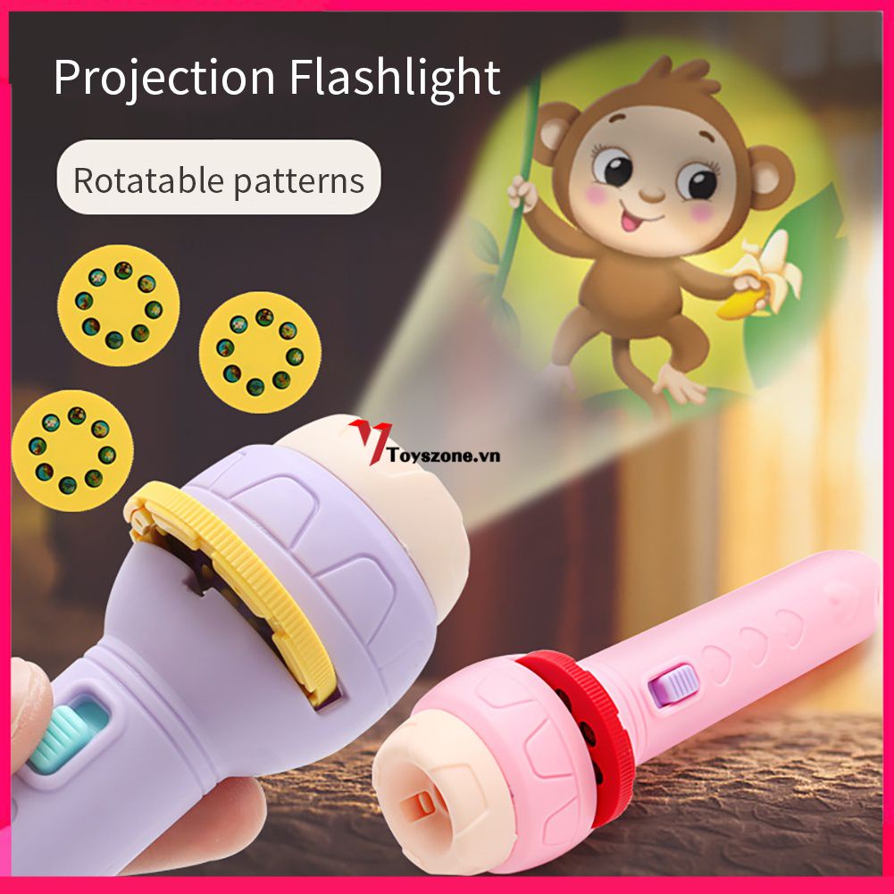 Đèn Pin Mini Máy Chiếu Cho Trẻ Em Cầm Tay Máy Chiếu Đầu Giáo Dục Động Vật Đồ Chơi Cho Bé Toyszone. Vn