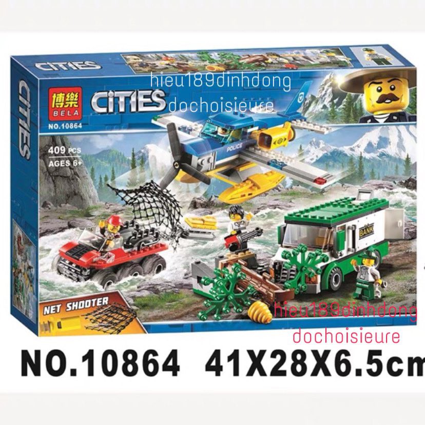 Lắp ráp xếp hình 10864 : Thủy Phi Cơ máy bay Cảnh Sát Bắt Cướp