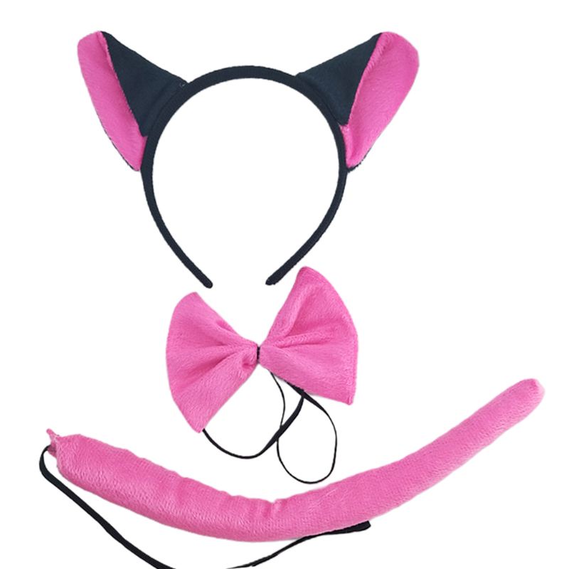 Bộ 3 Băng Đô Cài Tóc Hình Tai Mèo Phong Cách Halloween Cho Nữ