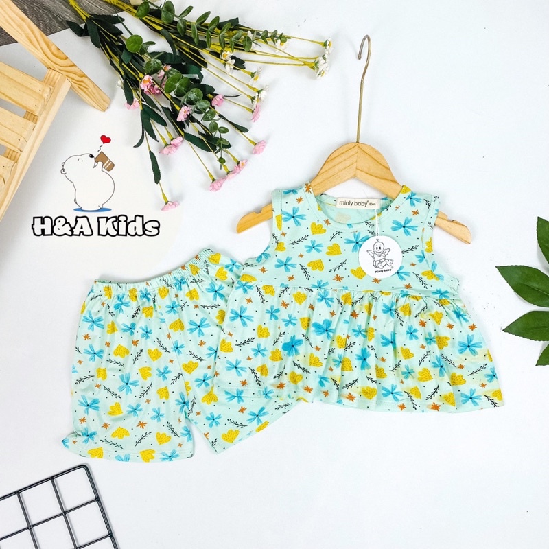🌺Mẫu ba lỗ babydoll cho bé gái 7-28kg .Hàng Minly Baby .