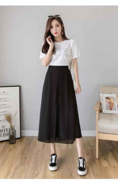 [Mã SKAMLTSM9 giảm 10% đơn 99K] [Có sẵn] Quần ống rộng giả váy xẻ tà 2 lớp cực xinh chuẩn hàng Quảng Châu | BigBuy360 - bigbuy360.vn