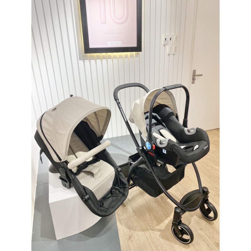 Bộ xe đẩy + Ghế ô tô Zaracos Coron 4606 – Beige
