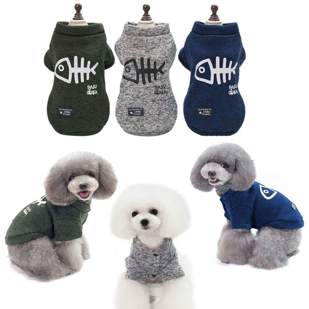 Áo Khoác Họa Tiết Xương Cá Thời Trang Thu Đông Cho Cún LAYOR1