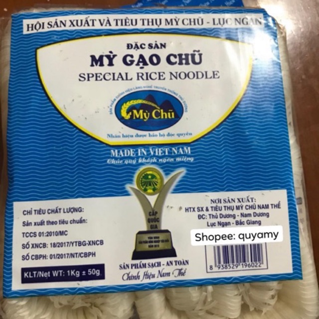 MỲ GẠO CHŨ NAM THỂ GÓI 1KG - ĐẶC SẢN BẮC GIANG