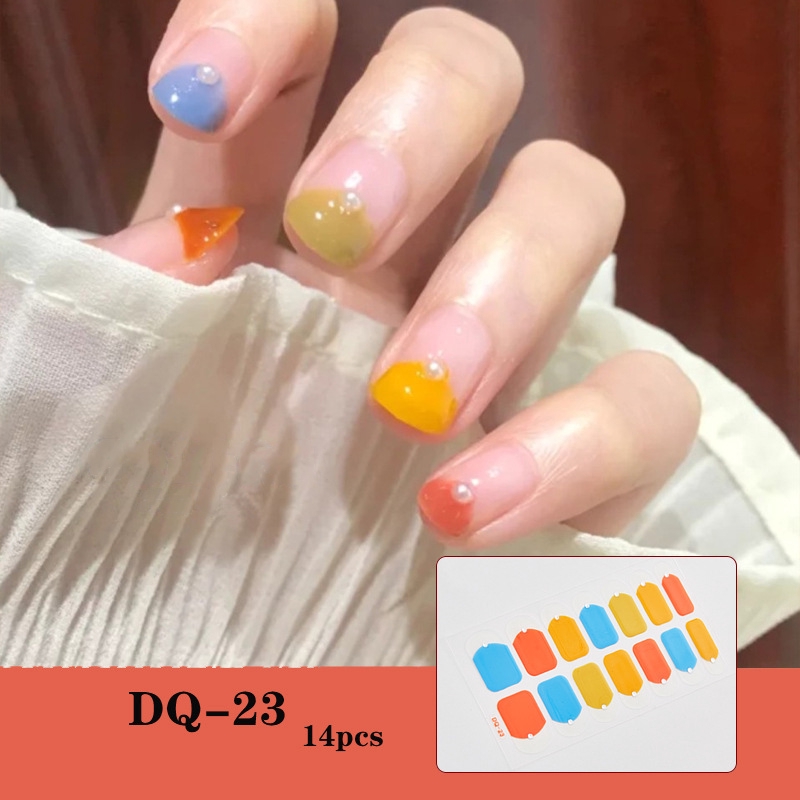 Set 14 miếng dán trang trí móng tay 3D thời trang DQ19-38