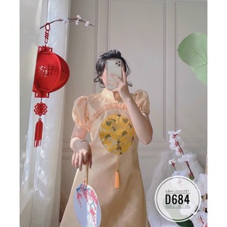 Bigsize Đầm logo tết D684