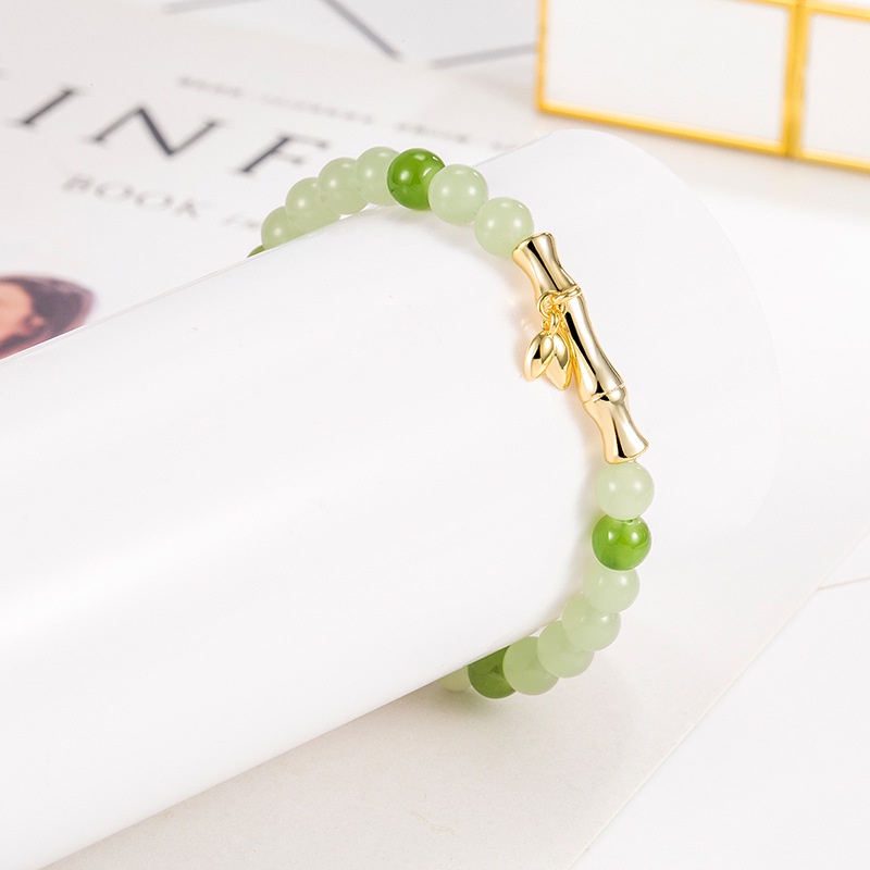 Vòng Tay Chuỗi Hạt Bằng Tre May Mắn