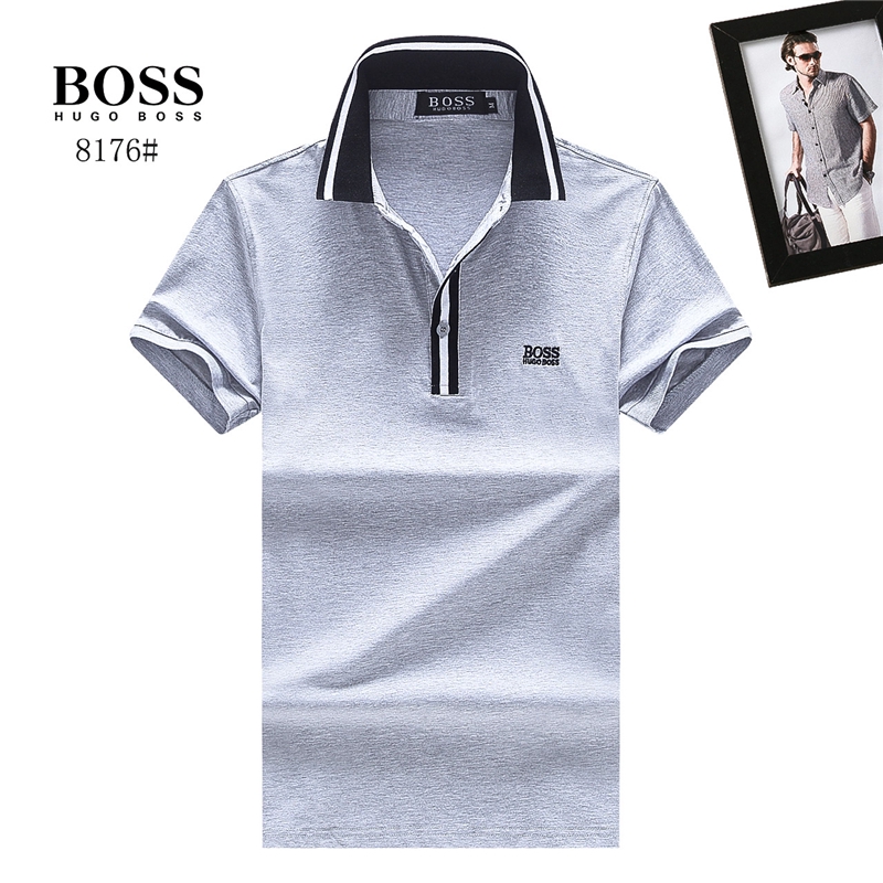 Hugo Boss áo polo Ngắn Tay Thêu Họa Tiết Thời Trang Mùa Hè Cho Nam