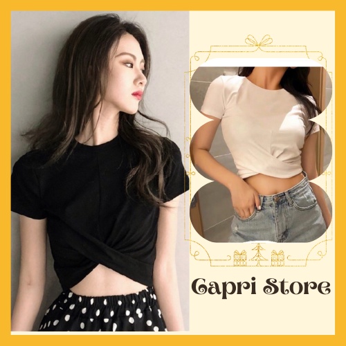 Áo Croptop Xoắn Eo Gợi Cảm CAPRI STORE