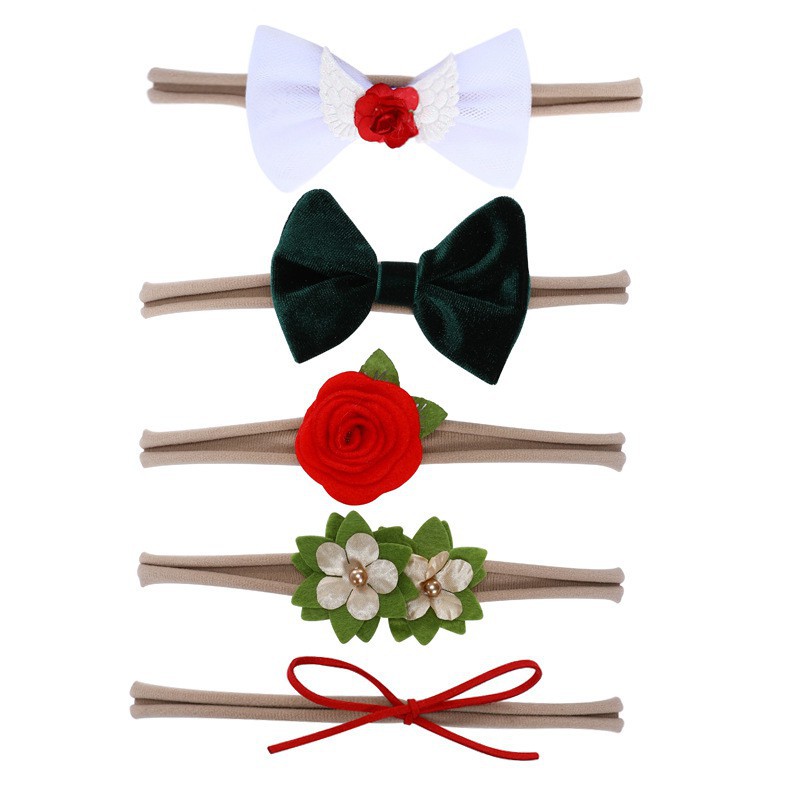Set 5 băng đô co giãn nhiều kiểu đáng yêu cho bé gái