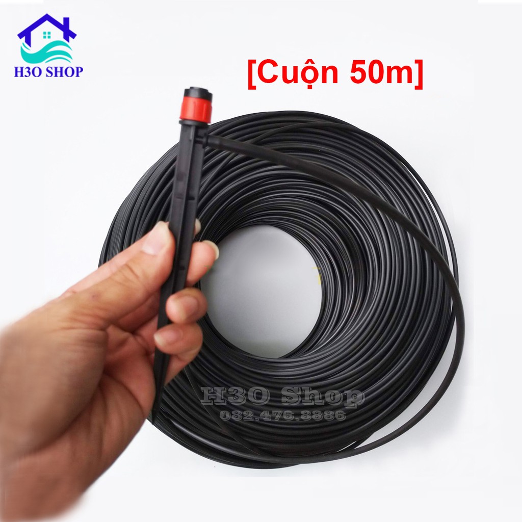 50m - Ống dây tưới cây PE/LDPE 6mm - dây 6 li nhựa nguyên sinh 100%  - tưới phun sương, tưới nhỏ giọt