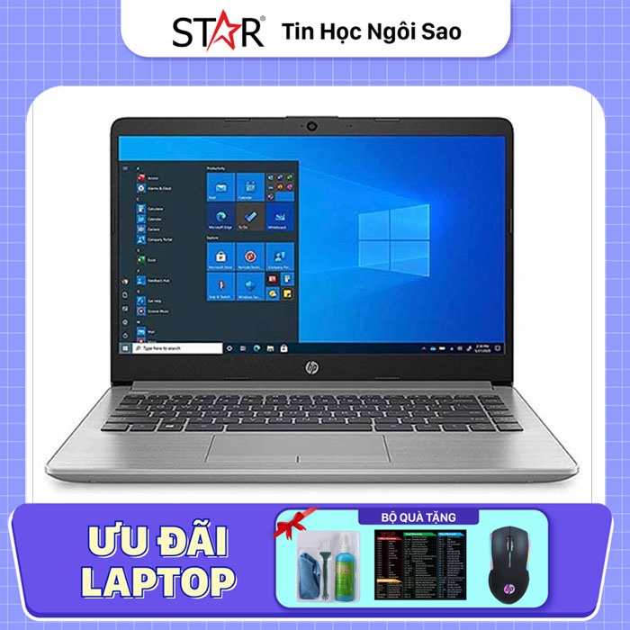 Laptop HP 240 G8 (519A4PA): I3 1005G1, Intel UHD Graphics, Ram 4G, SSD NVMe 256G, Win10, 14.0”FHD (Bạc)