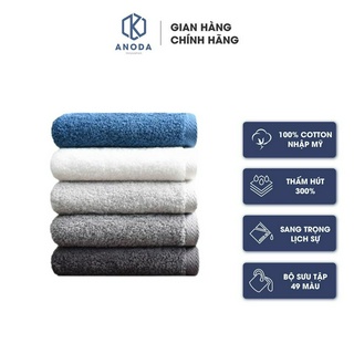  Khăn Tắm Cao Cấp Anoda - Vua Khăn Dùng Cho Gia Đình Spa Khách Sạn 100% Cotton Thấm Hút Không Ra Màu- 200g 