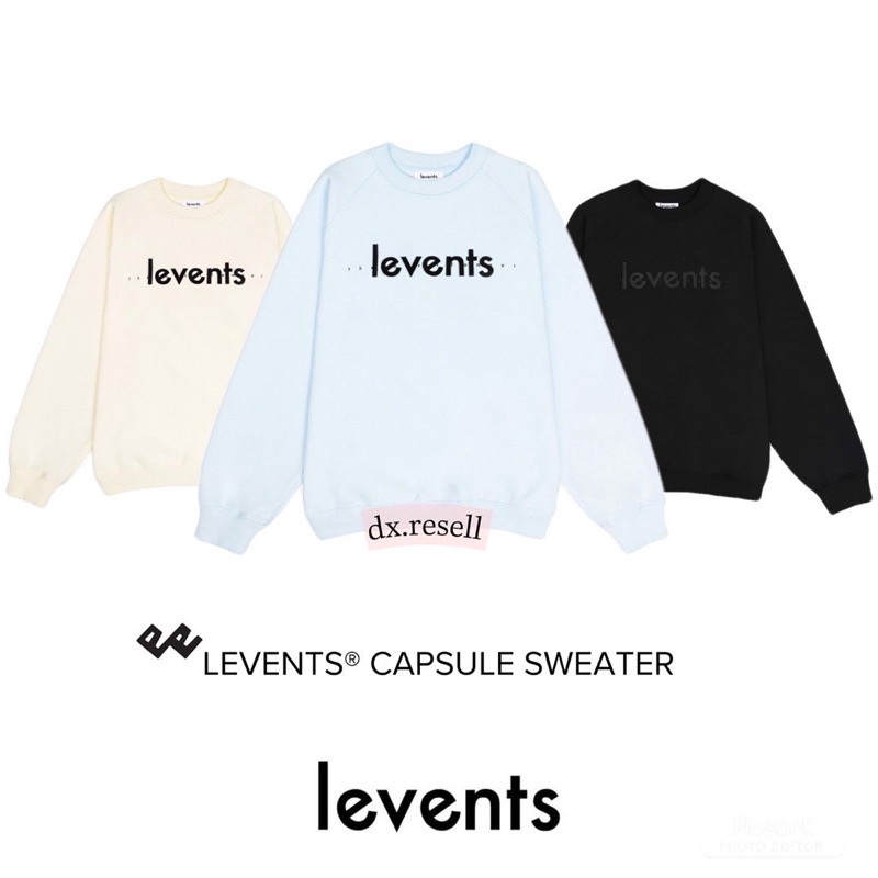 Áo Tay Dài LEVENTS® CAPSULE SWEATER / All Black,Cream, BabyBlue Tặng Kèm Túi Tote Hoặc Túi Giấy Khi Mua Từ 2SP Levents