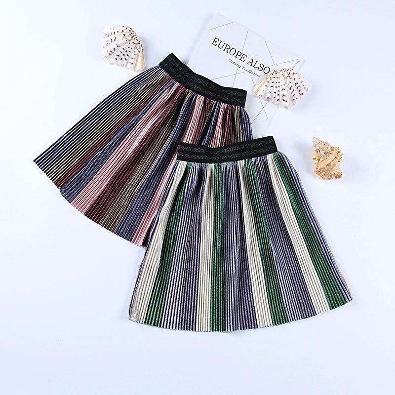 Spring gold velvet fashion short skirt pleated half-body skirt