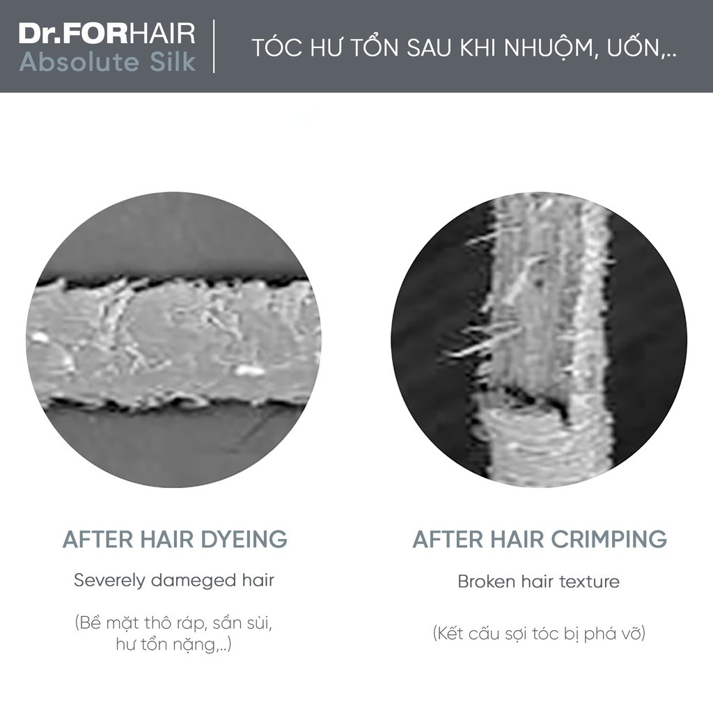 Dầu xả giữ màu tóc nhuộm, dưỡng tóc suôn mượt Dr.FORHAIR/Dr For Hair Absolute Silk Treatment 500ml