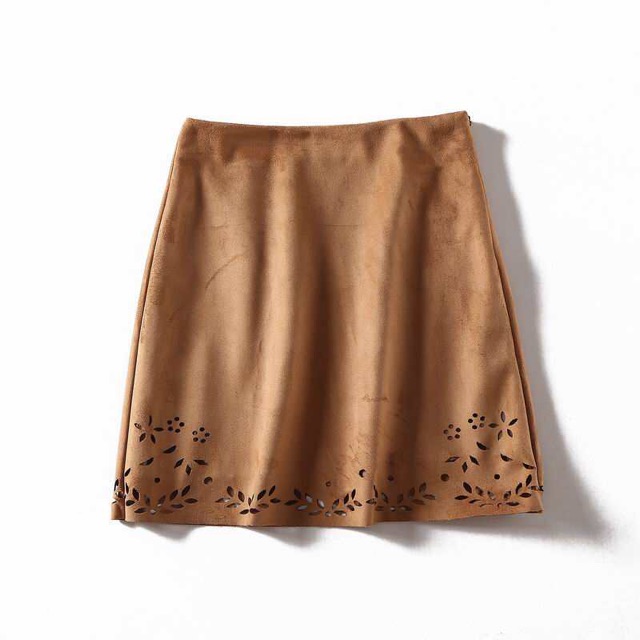 Chân váy da lộn đục lỗ PC17