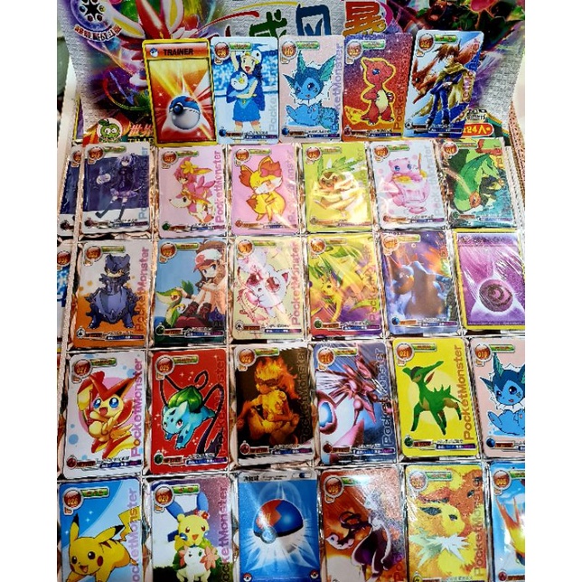 Set 120 thẻ bài Pokemon tráng nhựa dẻo thế hệ mới