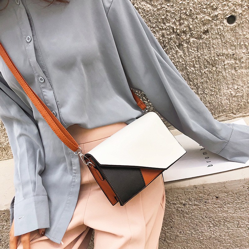 Túi da đeo chéo phong cách thời trang retro, túi Messenger