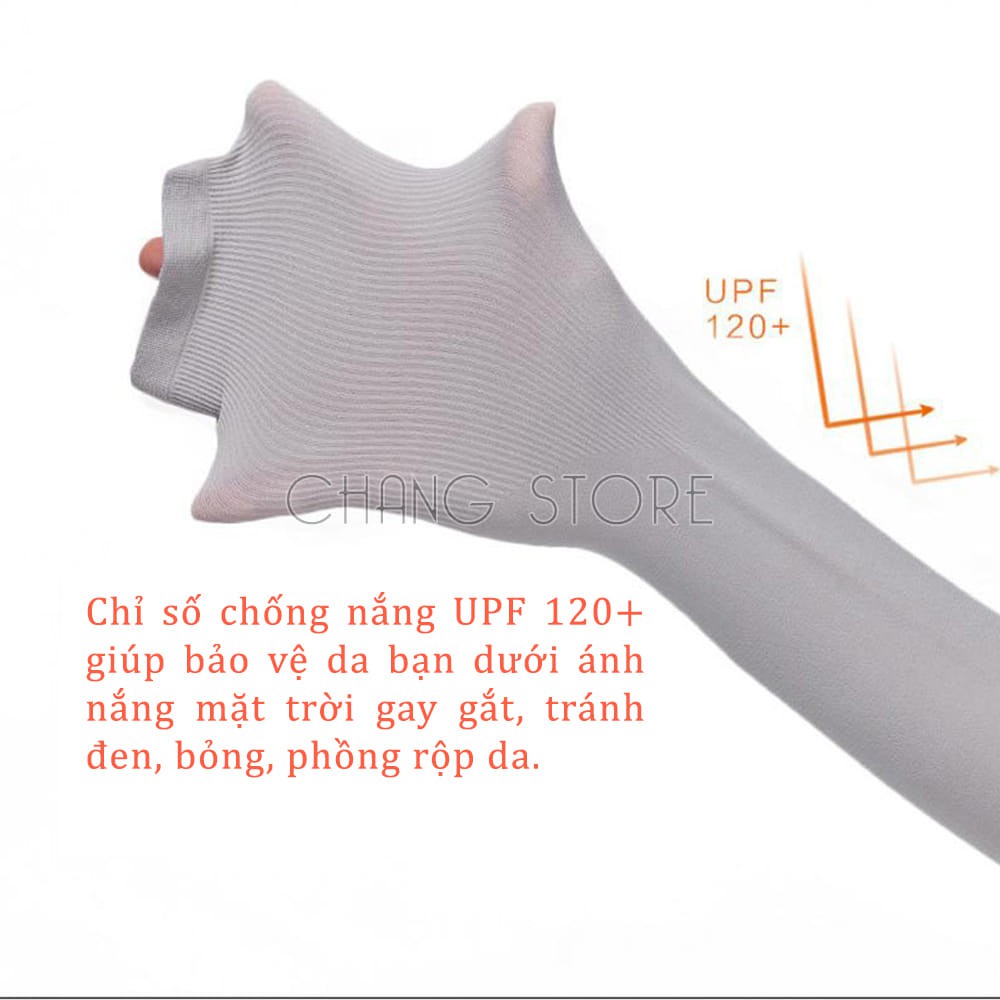 Găng tay chống nắng nam nữ chống tia UV, xỏ ngón được, làm mát da Hàn Quốc