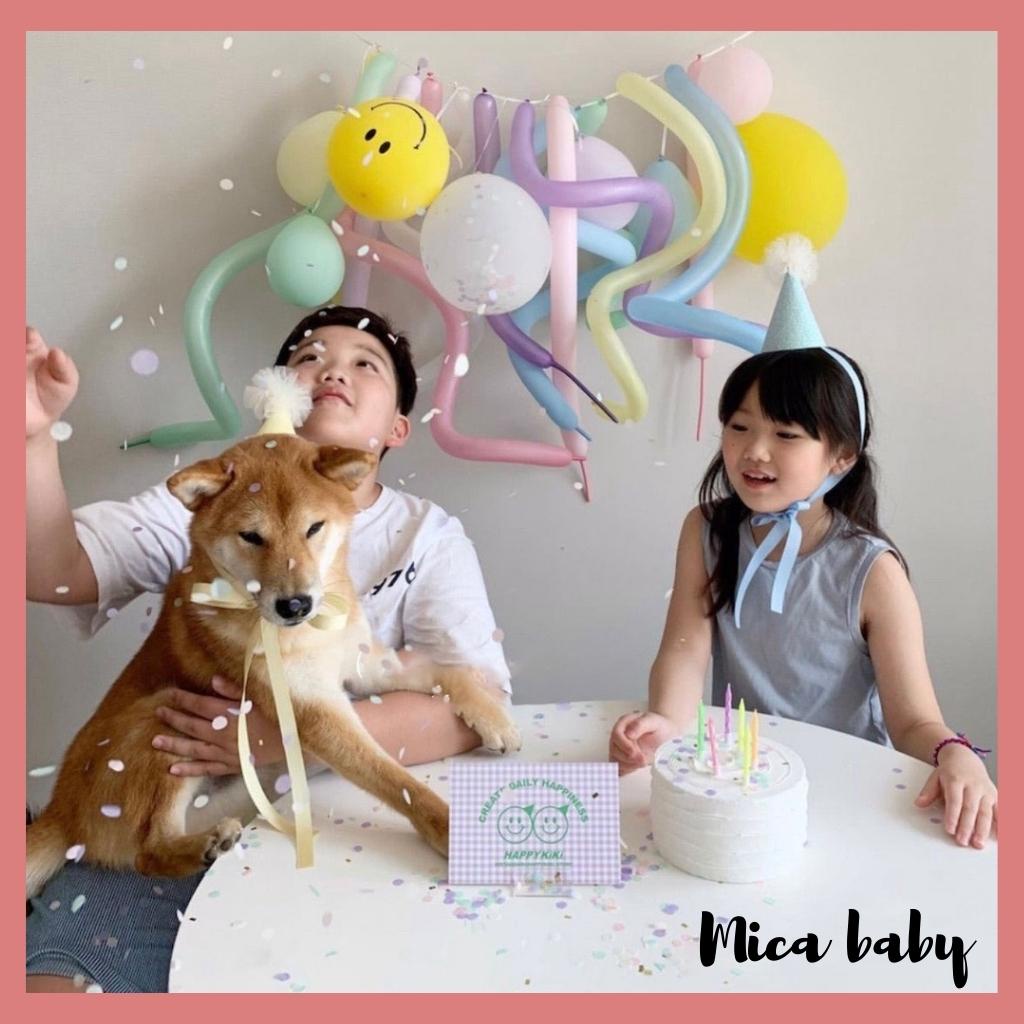 Băng đô mũ chóp đính bông lấp lánh, nón trang trí sinh nhật cho bé BD62 Mica baby