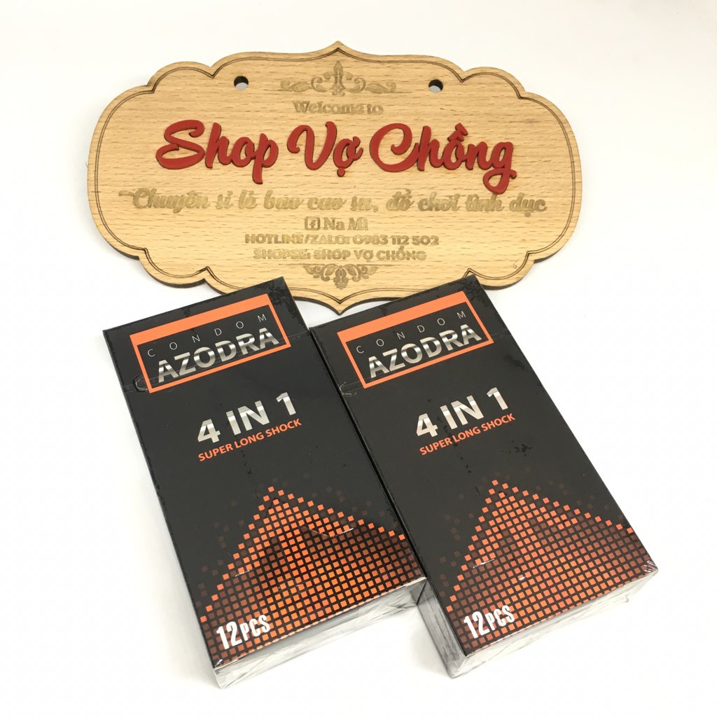 Bao Cao Su Gân Gai Kéo Dài Thời Gian 4-1 AZODRA 12 Pcs