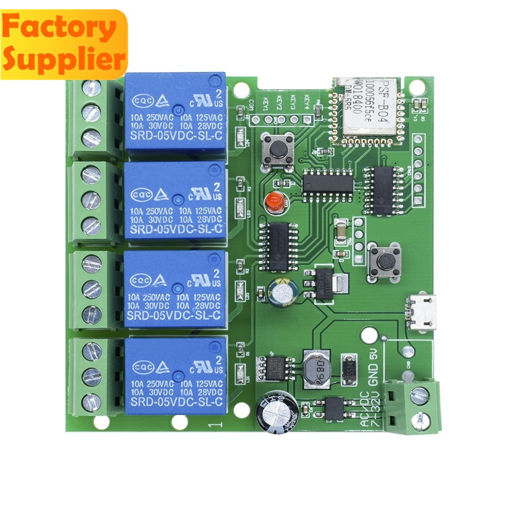 Rơ Le Công Tắc Điều Khiển Từ Xa 10a Dc 5v 4ch 4 Kênh Cho Android Ios 4 Way Module | BigBuy360 - bigbuy360.vn
