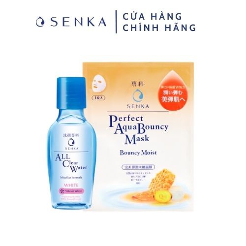 [HB Gift] Bộ đôi nước tẩy trang và mặt nạ cấp ẩm đàn hồi Senka | BigBuy360 - bigbuy360.vn