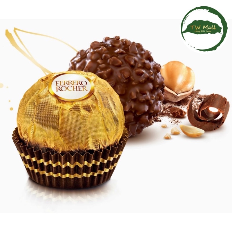 1 VỈ 3 VIÊN (37g) SOCOLA FERRERO ROCHER HALZENUT Ý TW Mall