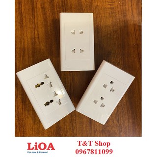 Mặt 2 ổ cắm âm tường Lioa