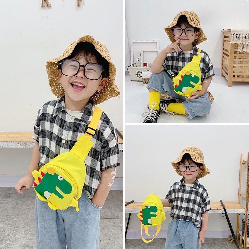 Túi xách đeo chéo hình khủng long dành cho bé siêu cute, mẫu mới 2022 - Hàng Quảng Châu Cao Cấp